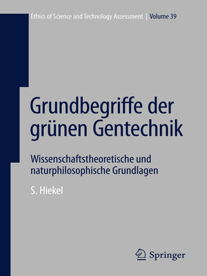 cover image of Grundbegriffe der grünen Gentechnik